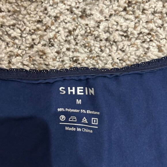 SHEIN Dark Blue Short Sleeve Top - Picture 2 of 3